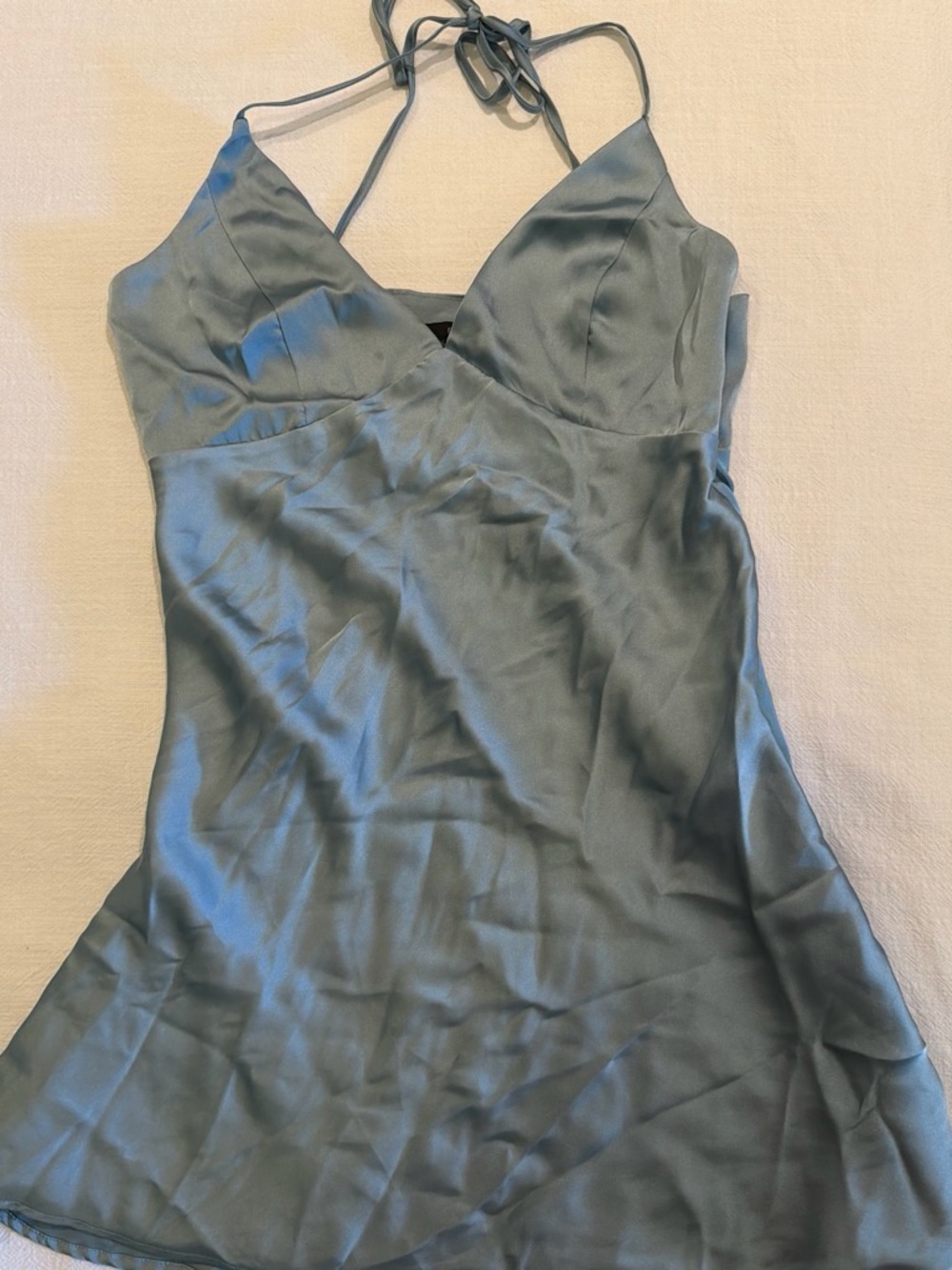 Forever 21 Satin Slip Dress in Slate Blue